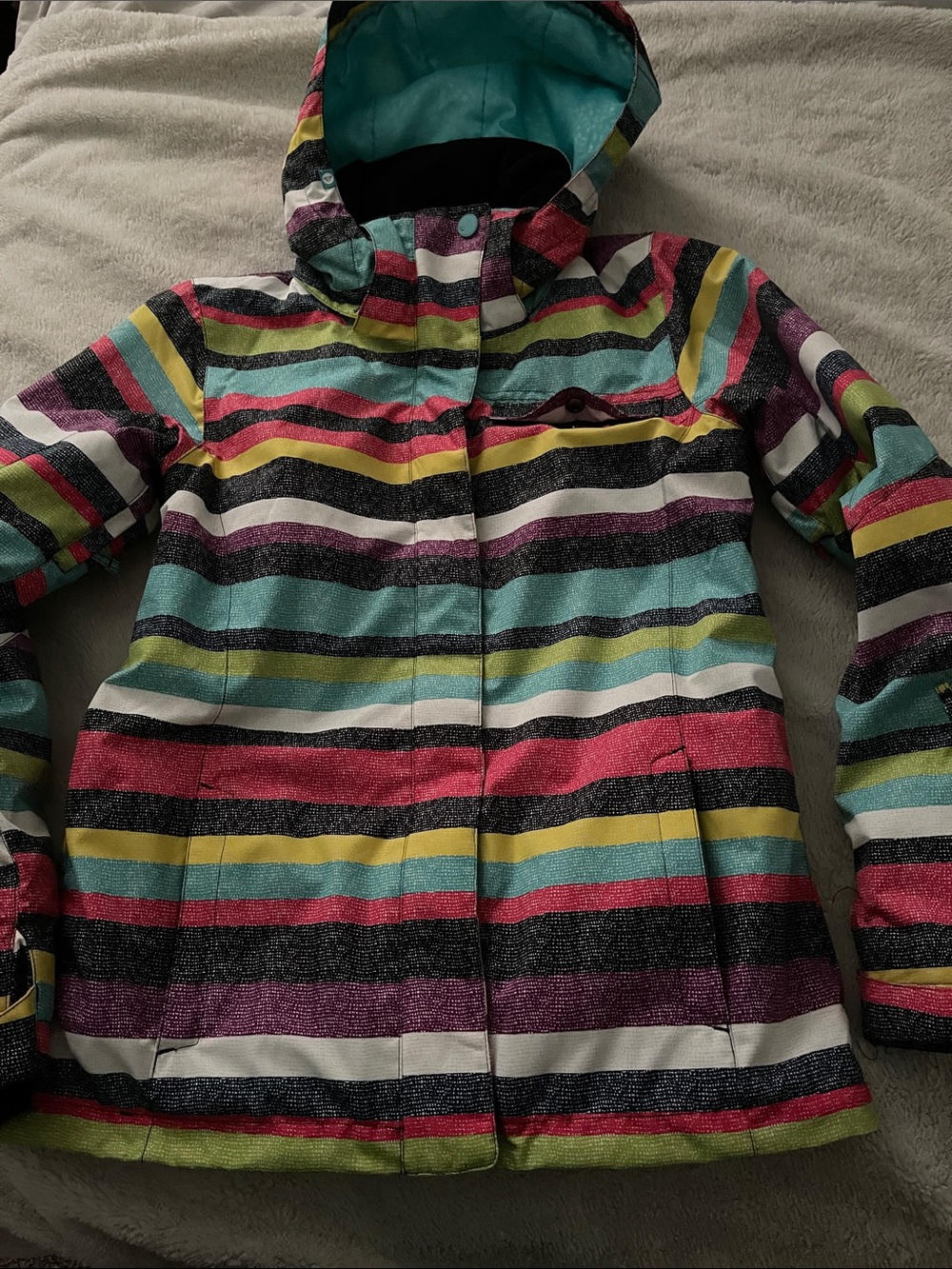 Roxy Multicolor Striped Hooded Jacket Women’s M